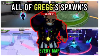 EVERY Gregg Spawn on ALL Maps  Dungeon Quest [upl. by Odranreb]