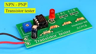 how to make transistor tester NEW Simple Electronics Project [upl. by Adnohr]