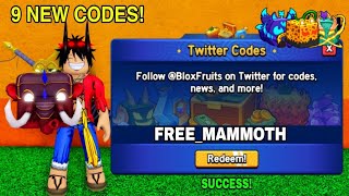 NEW ALL WORKING CODES IN BLOX FRUITS 2024 JUNE ROBLOX BLOX FRUITS CODES MAMMOTH [upl. by Temp784]