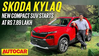 Skoda Kylaq  Its a miniKushaq  First Look  Autocar India [upl. by Joachima]