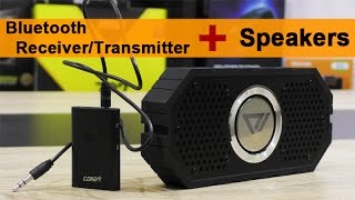 How to use Bluetooth ReceiverTransmitter with Speakers [upl. by Carmelle37]