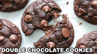 How to make the BEST Double Chocolate Cookies [upl. by Yaf]