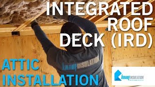 Installing Knauf Integrated Roof Deck IRD insulation [upl. by Casady492]