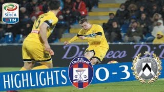 Crotone  Udinese 03  Highlights  Giornata 15  Serie A TIM 201718 [upl. by Eecyac812]