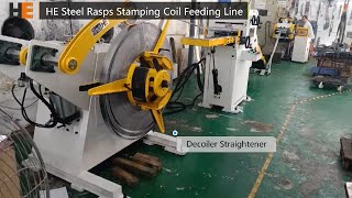 HE Steel Rasps Stamping Coil Uncoiling Feeding Line [upl. by Santini]