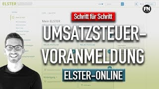 Umsatzsteuervoranmeldung 2020 Elster  Mein Elster Umsatzsteuervoranmeldung ausfüllen Anleitung [upl. by Aralk]