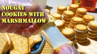 How to make Nougat Cookies with marshmallow at Home [upl. by Nine]