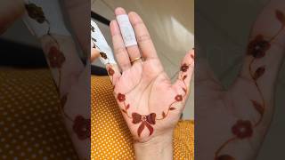 Trending bow henna design henna mehndi bowdesign freshhennastain [upl. by Voltz122]