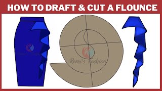 How to Draft and Cut A Flounce [upl. by Turro186]