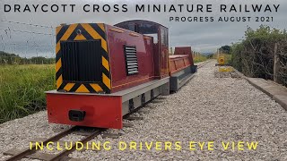 DRAYCOTT CROSS MINIATURE RAILWAY PROGRESS AUGUST 2021 PLUS DRIVERS EYE VIEW EVENING TRAIN 9821 [upl. by Lindi64]