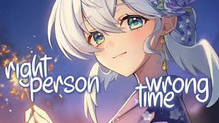 「Nightcore」 right person wrong time  Henry Moodie ♡ Lyrics [upl. by Ervin]