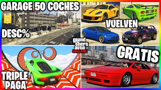 TRIPLE DINERO COCHAZOS GRATIS GARAJE de 50 COCHES en DESC BONIFICACIONES SEMANAL en GTA Online [upl. by Yuria]