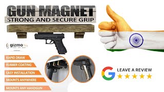 Gun Magnet Power Test  Concealed Carry Car  Tabel Home Office Use Powerful Gun Magnetic Holder [upl. by Avlis]