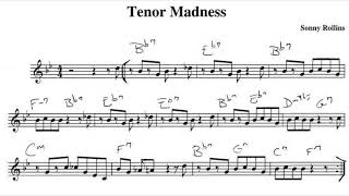 Tenor Madness Sonny Rollins  backing track in Bb [upl. by Hankins]