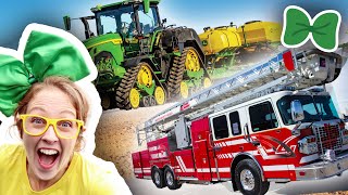 The BIGGEST Tractors and FireTrucks  Ultimate Trucks and Tractors Compilation For Kids [upl. by Meador]