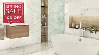 Porcelanosa USA  Spring Sale 2022  Bathroom [upl. by Larimer]