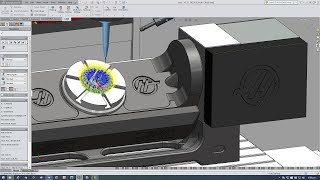 HSMWorks 4 amp 5 axis bevel gear toolpathing amp simulation [upl. by Trauts]