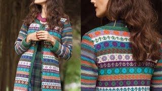 8 Fair Isle Coat Vogue Knitting Fall 2013 [upl. by Roda]