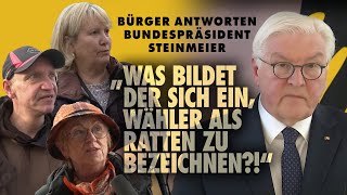 Darf ein Bundespräsident Millionen Bürger als „Ratten“ bezeichnen  Bürger antworten Steinmeier [upl. by Carmina]