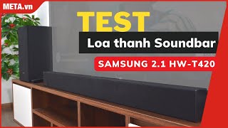 Loa thanh Soundbar Samsung 21 HWT420 kết nối bluetooth Smart Sound tối ưu âm thanh  METAvn [upl. by Nelli337]