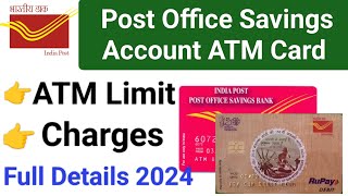 Post office savings account Atm card limit amp charges  Post office account Atm card charges [upl. by Oak]