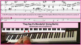 They Say its Wonderful  jazz piano solo tutorial [upl. by Robet]