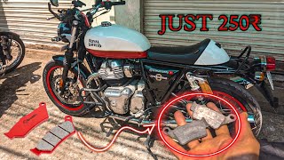 RE Interceptor amp Continental gt 650 Disc Brake Pads Replacement Telugumotovlog  Srimansunny [upl. by Lyrej545]