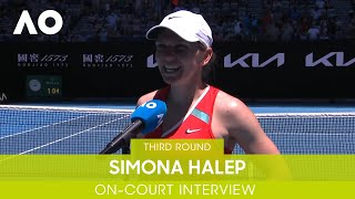 Simona Halep OnCourt Interview 3R  Australian Open 2022 [upl. by Noli]