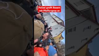 Politischer Aschermittwoch der Grünen in Biberach🚨🚜 demo traktor biberach pfefferspray [upl. by Darell]