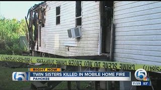 Twin sisters killed in Pahokee Fire [upl. by Nosyrb]