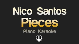 Nico Santos  Pieces Karaoke [upl. by Peckham646]