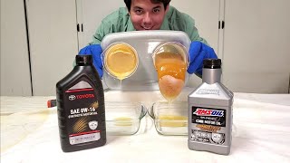 Toyota Synthetic Oil vs AMSOIL 0W16 Cold Flow Test [upl. by Sheff]