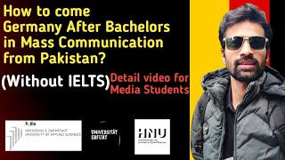 Masters in Media Studies from Germany  Public Universities Without IELTS 100  7 Universities [upl. by Philippa520]