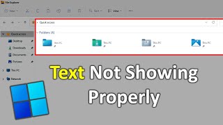 How to Fix Text Not Showing in Windows 11 [upl. by Demitria]