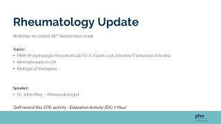 Rheumatology Update [upl. by Atalayah810]