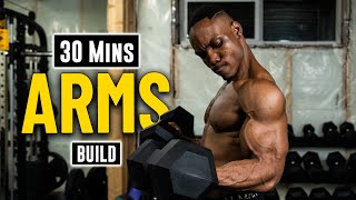 30 Minute Dumbbell Arms Workout Biceps amp Triceps  Build Muscle 10 [upl. by Denten387]