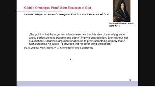 1 Ontological argument Godel Anselm Leibnitz Intro [upl. by Tcideneb885]