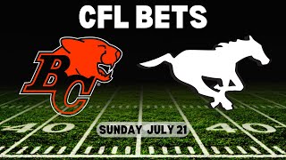 Lions Vs Stampeders CFL Picks  CFL Bets with Picks And Parlays Sunday 721 cfl [upl. by Hakceber]