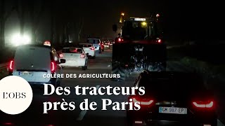 Les agriculteurs multiplient les opérations quotescargotquot certaines près de Paris [upl. by Zondra456]