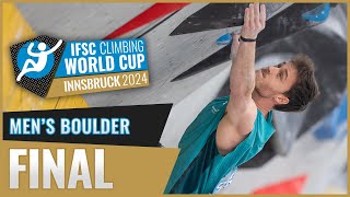 Mens Boulder final  Innsbruck 2024 [upl. by Tdnerb932]