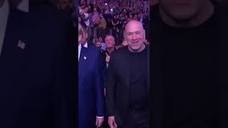 Presidentelect Donald Trump arrives at Madison Square Garden alongside Elon Musk UFC309 😮‍💨 [upl. by Aridaj]