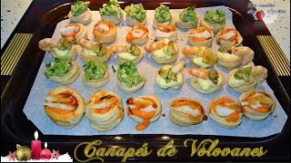 🎄 Canapés de Volovanes Rellenos para Navidad  Canapés de Bacalao Pollo y Langostinos [upl. by Lindsley]