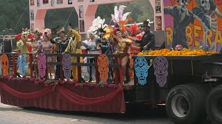 People gather in Mexico City for Day of the Dead parade  AFP [upl. by Tansey390]