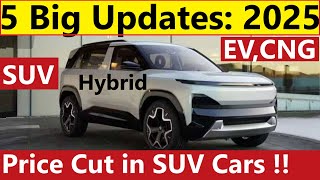 5 BIG UPDATES IN 2025 CARS बड़े बदलाव in CNG EV HYBRID SAFETY [upl. by Cletis]