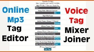 Online Mp3 Tag Editor Voice Track Mixer Joiner Image Watermark Bitrate Converter [upl. by Uttica]