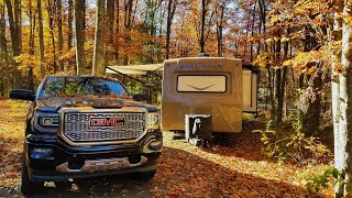 Fall Camping  Pipestem State Park WV  Peaceful Leaves Falling [upl. by Curr]