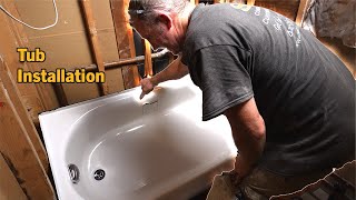 Installing an American Standard Bathtub l PLAN LEARN BUILD [upl. by Rehpotsirhcnhoj787]