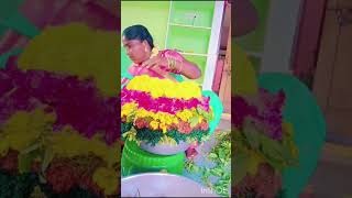 Ma inti bathukamma 💐💐🙏 flowers diwali bathukammasongs2023 bathukamma [upl. by Dailey432]