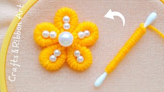 Its so Beautiful 💖🌟 Supeb Flower Making Ideas with Wool  DIY Amazing Woolen Flower Design [upl. by Tiena576]