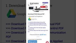 How To Download mitsubishi PLC programming manual pdf [upl. by Jessalyn]